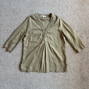 Beige Top with Lace Detail